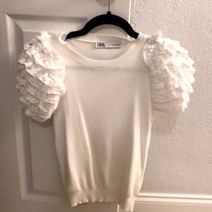 White puffy blouse